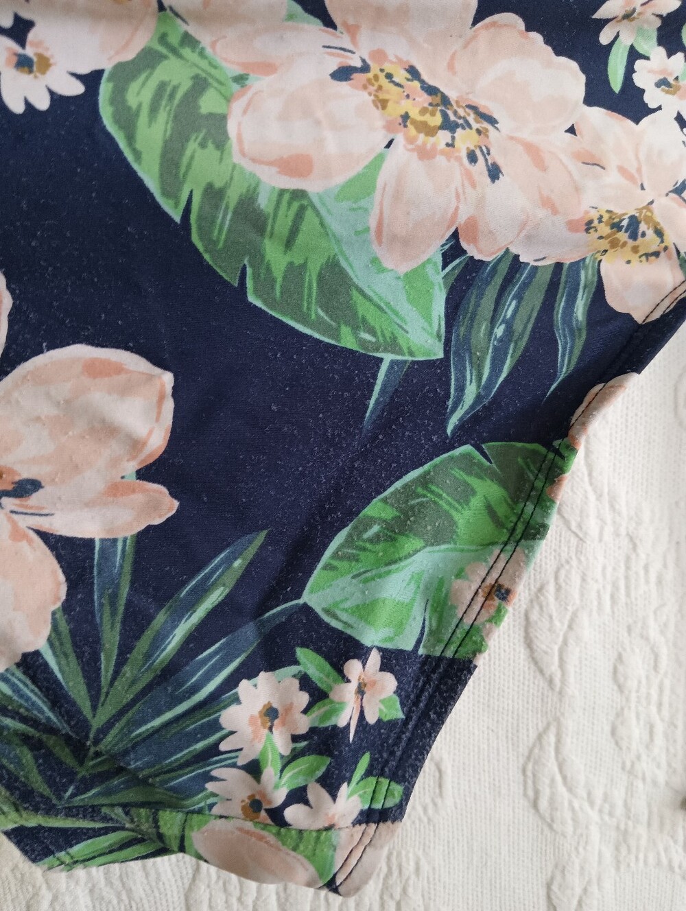 Kona Sol Lilac Tie-Front Bikini Ruched High Waist Underwire Tropical Flowers MED - Picture 14 of 15